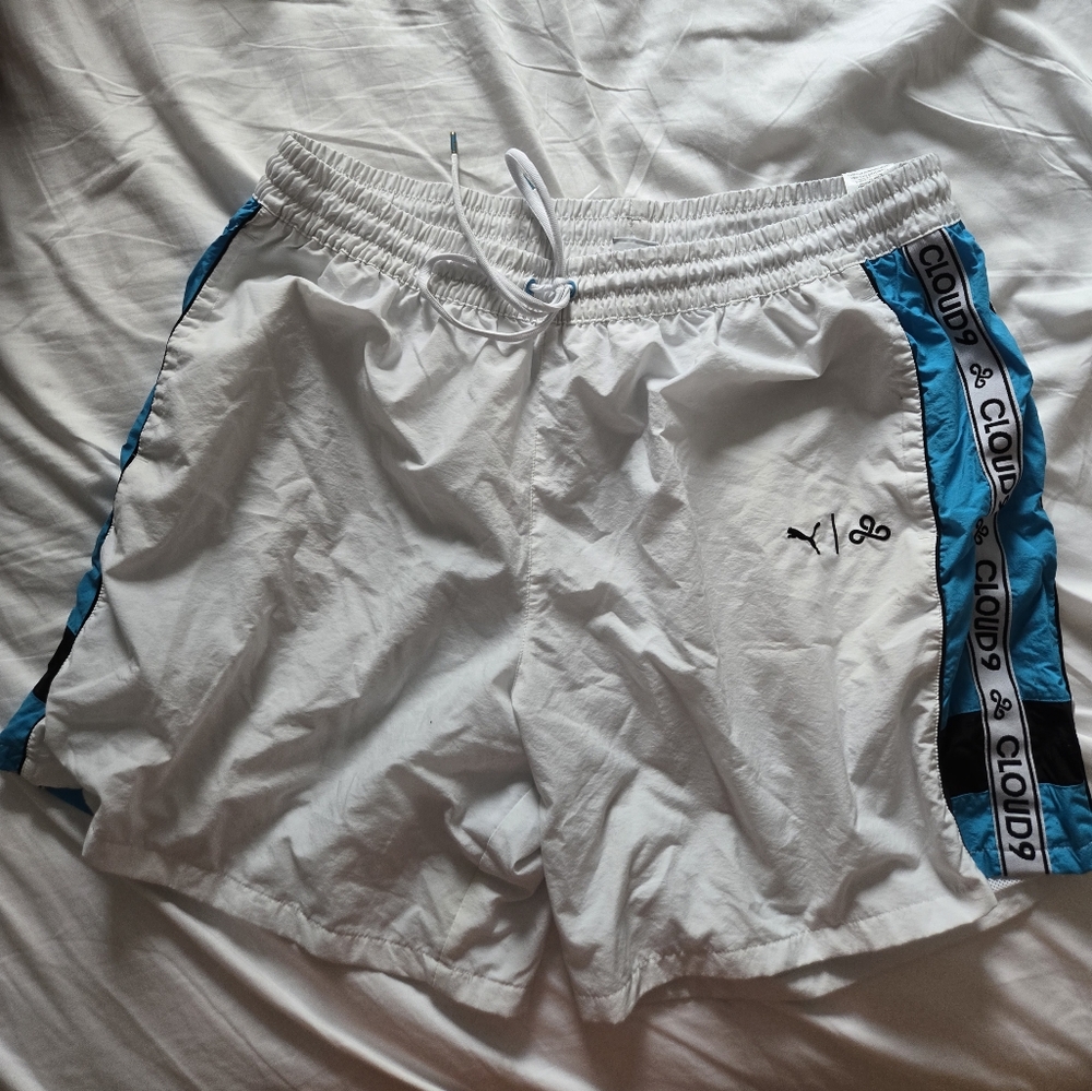 Puma | CLOUD9 White Mesh Athletic Shorts